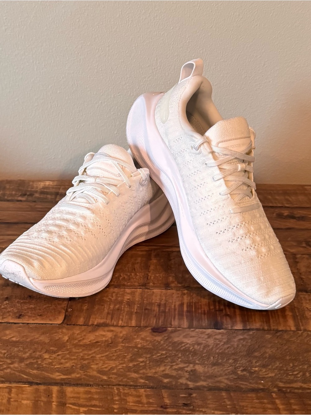 Nike ReactX Infinity Run 4 Lightweight “Triple White” Running Sneakers